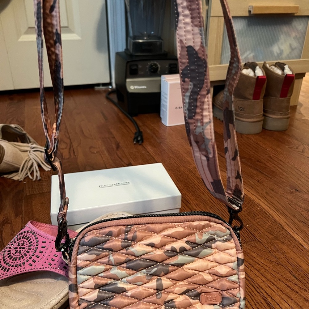 Quilted Camouflage Crossbody Bag